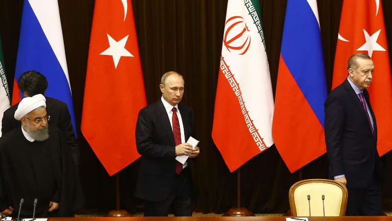 نقاط الخلاف في القمة التركية الروسية الإيرانية بأنقرة
