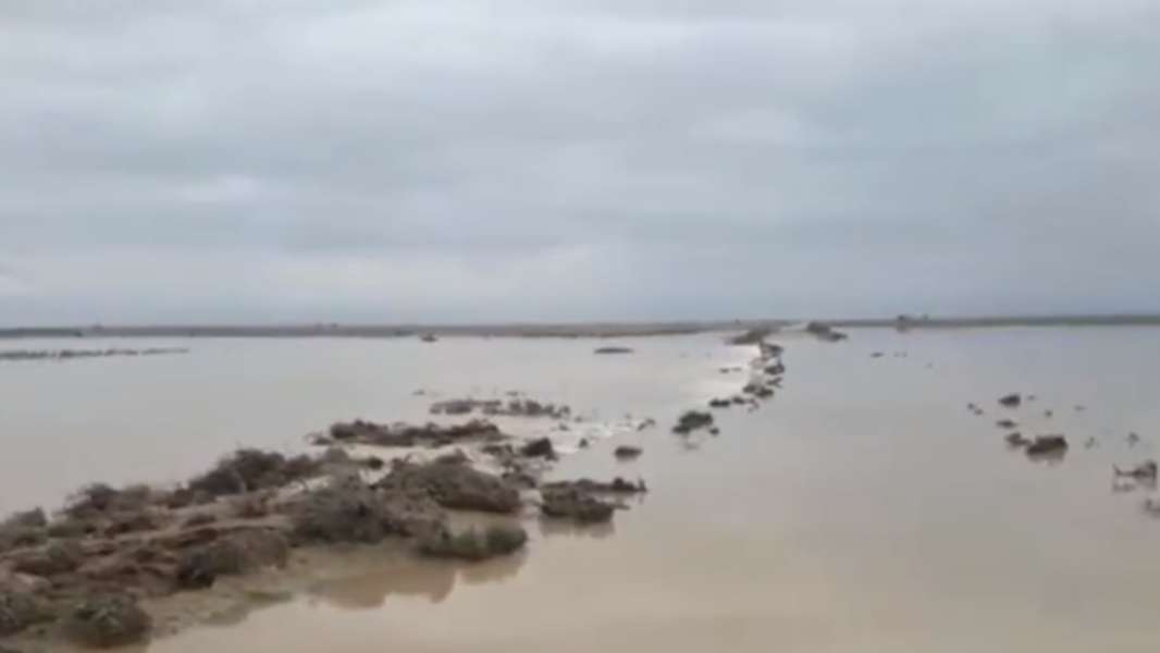 الأمطار الغزيرة تسبب فيضانات في ديرالزور ( صور + فيديو)
